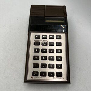 Vintage TEXAS INSTRUMENTS TI-5025 Portable Electronic Calculator w/LED & Printer